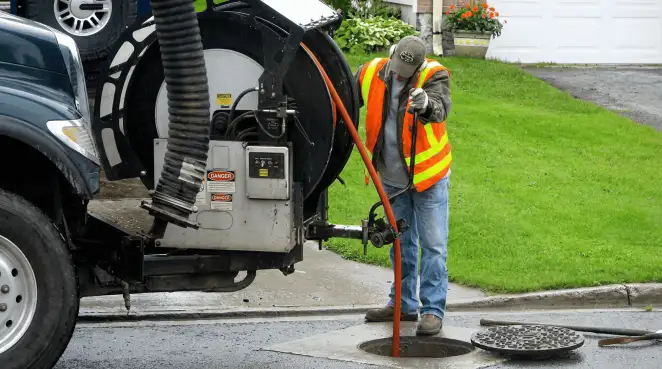 Technician using specialized drainage equipment for sewer line cleaning and foundation protection in Boston, MA